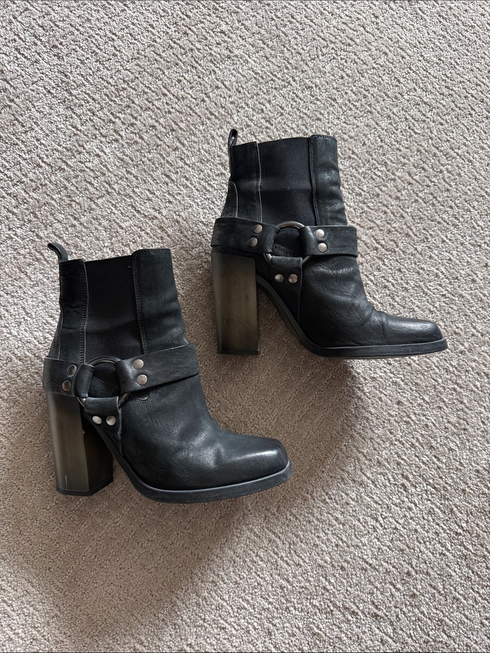 All Saints Black Aiden Jules Harness Boots